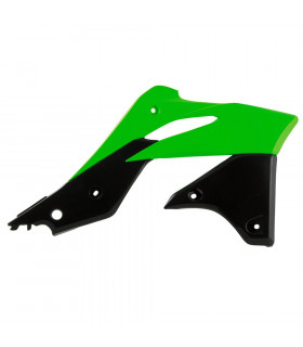 TAPAS RADIADOR VERDE NEON/NEGRAS  KAWA KXF 250 ' 2013-16