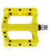 PEDALES PLATAFORMA HT PA01 CON PINS METALICOS (AMARILLO NEON)