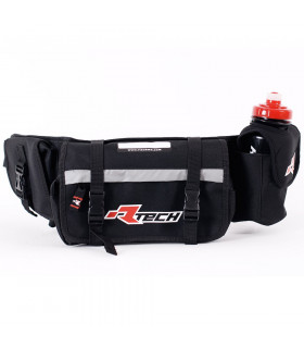 RIÑONERA RTECH CON BOTELLA NEGRA-ROJA