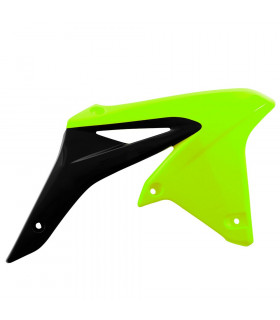 TAPAS RADIADOR NEGRO/AMARILLAS NEON  SUZUKI RMZ 250 ' 2010-16