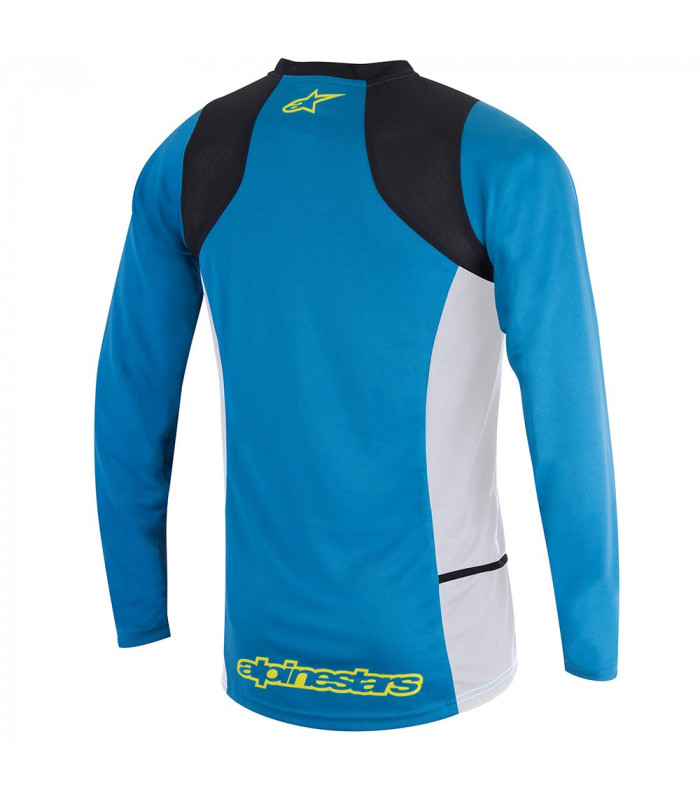 CAMISETA M. LARGA DROP 2 AZUL/AMARILLA