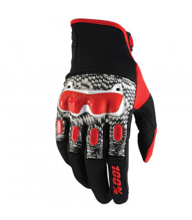 GUANTES 100% TRAILBLAST DISCOVERY DUAL SPORT   NEGRO/BLANCO/ROJO