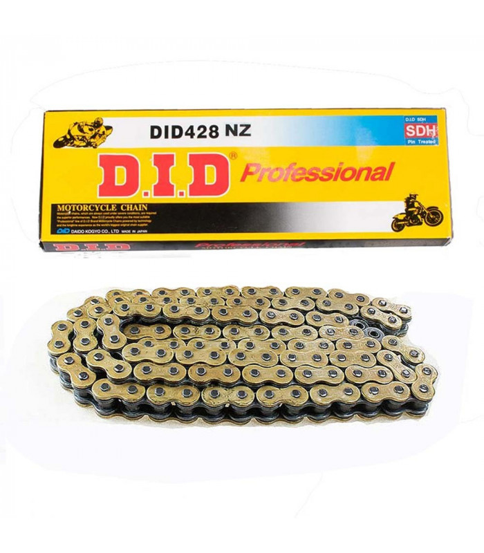 DID 428 NZ CHAIN. BLACK/GOLD. (140 LINKS)
