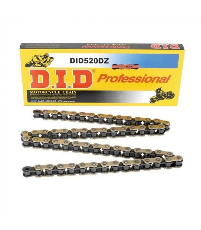 DID 520 DZ RACING CHAIN BLACK/GOLD (120 LINKS)