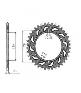 SUNSTAR STEEL REAR SPROCKET HONDA (43 TEETH)