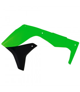 TAPAS RADIADOR VERDE NEON/NEGRAS  KAWA KXF 450 ' 2016