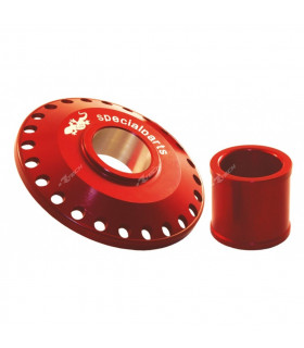 WORKS FRONT WHEEL SPACERS RED