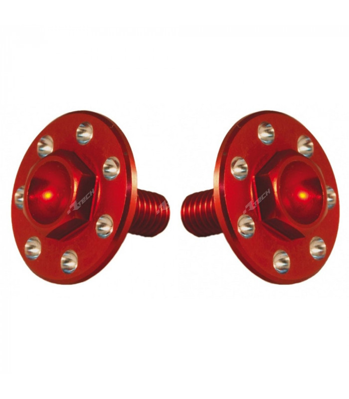 KIT TORNILLOS CON ARANDELA (6 PZS) ROJOS  PARA TAPAS RADIADOR SUZUKI RMZ