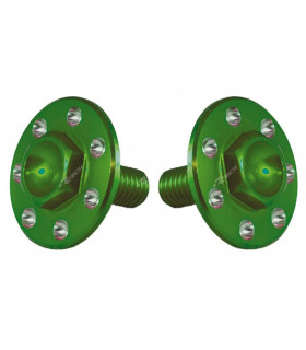 KIT TORNILLOS CON ARANDELA (6 PZS) VERDES  PARA TAPAS RADIADOR KAWA KXF