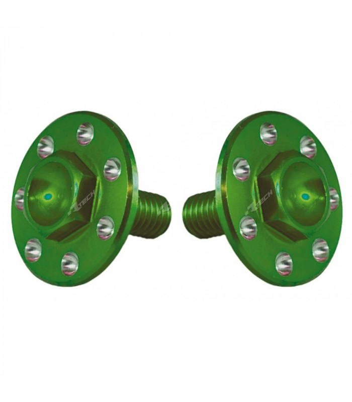 KIT TORNILLOS CON ARANDELA (6 PZS) VERDES  PARA TAPAS RADIADOR KAWA KXF