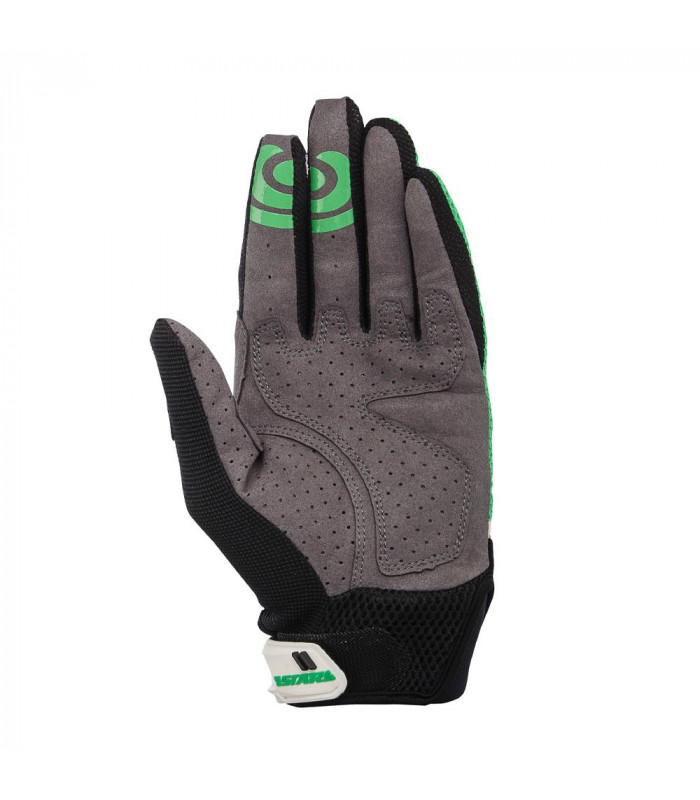 ALPINESTARS MOABWHITE/BRIGHT GREEN GLOVES (SIZE: M)