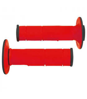 PUÑOS DOBLE INYECCION RACING  ROJO 118 mm
