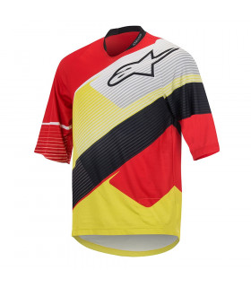 CAMISETA 3/4 DEPTH RED/WHITE/ACID YELLOW
