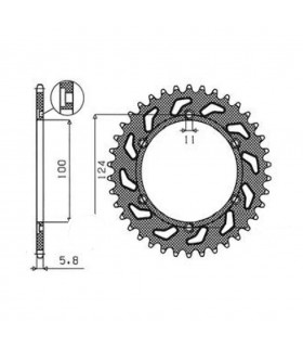 SUNSTAR STEEL REAR SPROCKET DUCATI (48 TEETH) | TopFun.com