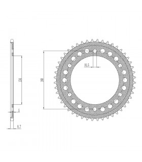 CORONA SUNSTAR ALUMINIO HONDA (40 DIENTES)
