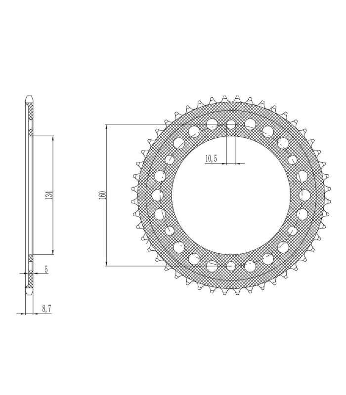 SUNSTAR ERGAL REAR SPROCKET FOR HONDA (42 TEETH)