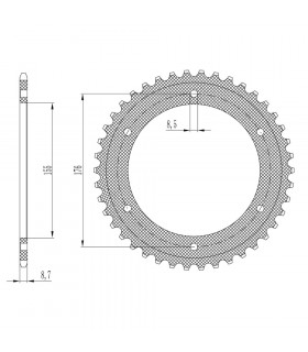 CORONA SUNSTAR ALUMINIO TRIUMPH (43 DIENTES)