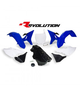 KIT PLASTICOS AZUL-BLANCO-NEGRO REVOLUTION  CON DEPOSITO YZ 125-250 ' 2015-16