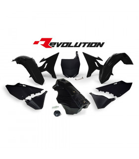 KIT PLASTICOS NEGROS REVOLUTION  CON DEPOSITO YZ 125-250 ' 2015-16