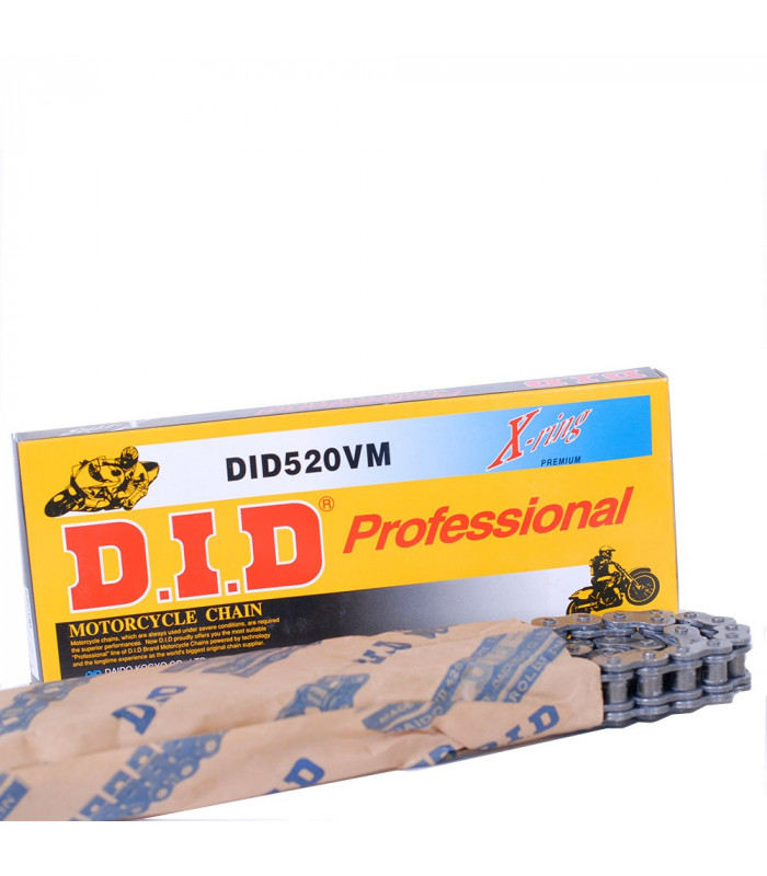 CADENA DID 520 VM X-RING NEGRA (108 PASOS)
