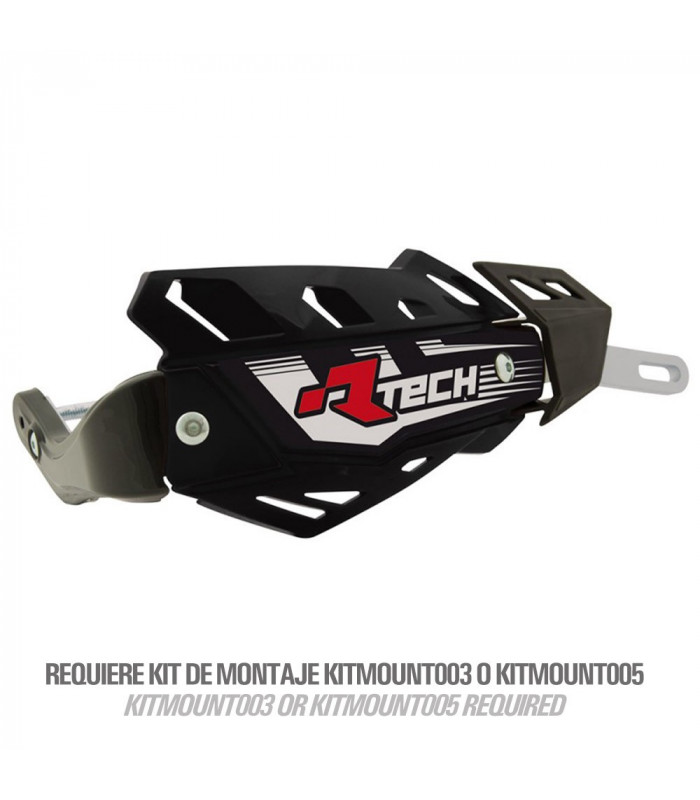 PARAMANOS END-CROSS FLX   NEGROS CON REFUERZO ALUM.