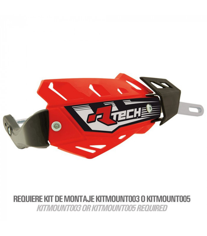 PARAMANOS END-CROSS FLX   ROJOS CON REFUERZO ALUM.