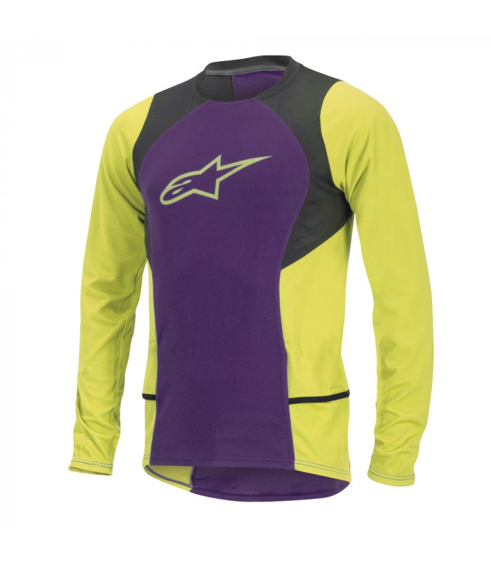 ALPINESTARS DROP 2 LONG SLEEVE JERSEY (PURPLE/ACID YELLOW)