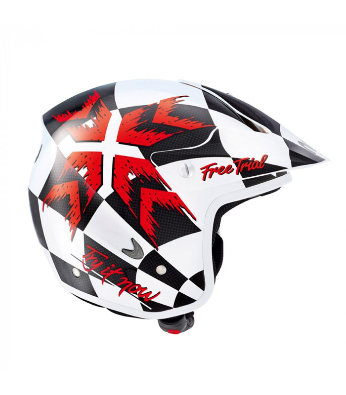 CASCO TRIAL NAU FREE TRIAL BLANCO/ROJO