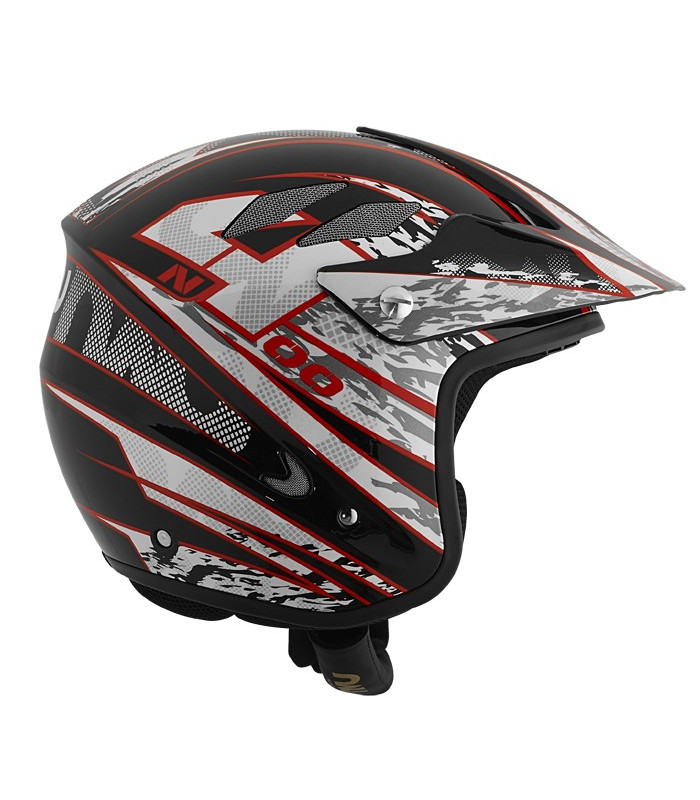 CASCO NAU TRIAL OVERNET NEGRO/ROJO