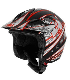 CASCO NAU TRIAL OVERNET NEGRO/ROJO