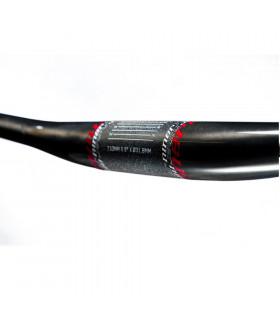 NINER FLAT TOP CARBON HANDLEBAR (RED/710 MM)