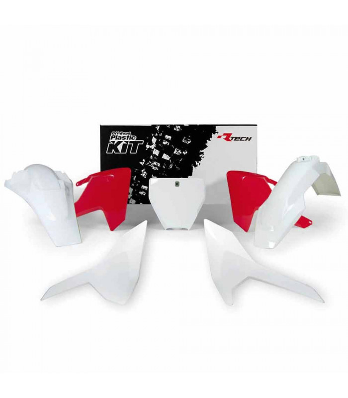 KIT PLASTICOS ROJO-BLANCOS (5 PZS)  HUSQVARNA CROSS ' 2016 (VINTAGE EDIT.)