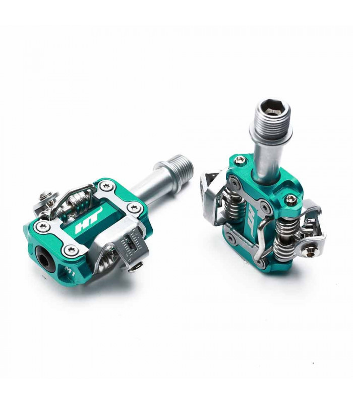PEDALES HT M1 CYAN GREEN