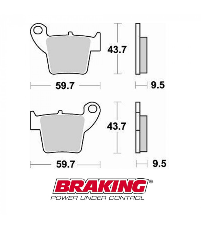 BRAKING 886SM1 SEMI METALLIC BRAKE PADS FANTIC, HONDA, HM (2002-2019)