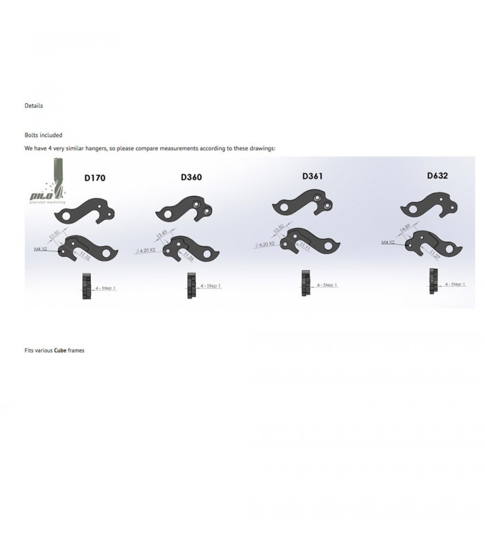 PATA DE CAMBIO D632  CUBE.