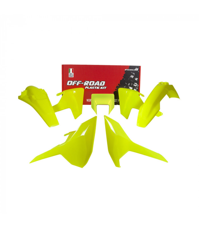 KIT PLASTICOS AMARILLO NEON (5 PZS)  HUSQVARNA TE-FE 2017-18