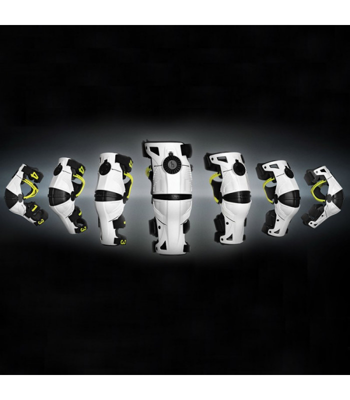 MOBIUS X8 YOUTH KNEE BRACES (WHITE/ACID YELLOW)