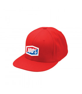 GORRA 100% "ESSENTIAL" J-FIT FLEXFIT ROJA