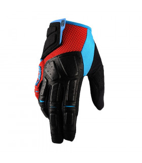 100% SIMI RED/CYAN GLOVES