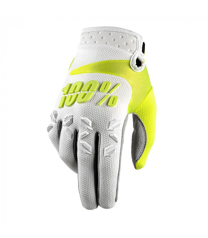GUANTES 100% AIRMATIC BLANCO-FLUO (TALLA XXL)