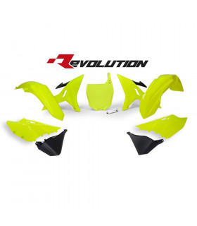REC. KIT PLASTICOS AMARILLO NEON REVOLUTION  YZ 125-250 ' 2002-18