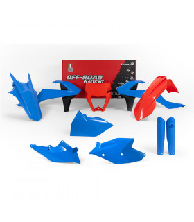 KIT PLASTICOS NARANJA / AZUL VINTAGE  KTM EXC-EXCF ' 2017-18