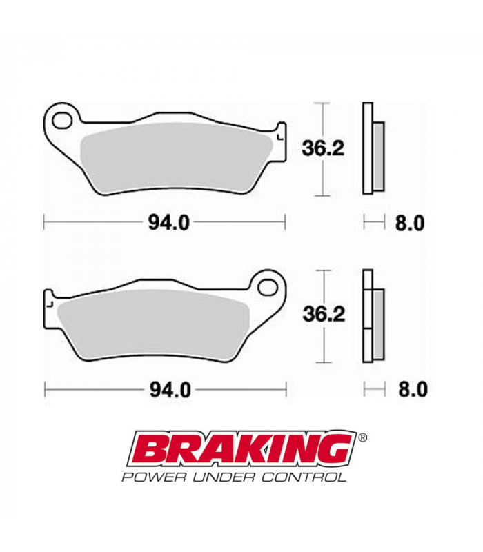 PASTILLAS FRENO SEMI METÁLICAS BRAKING 746SM1