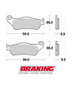BRAKING 746SM1 SEMI METALLIC BRAKE PADS