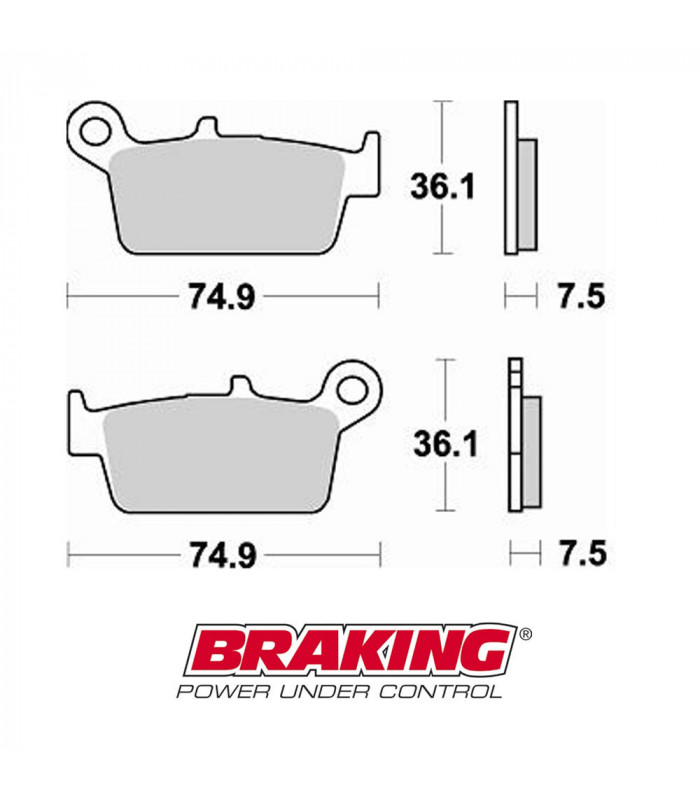 PASTILLAS FRENO SEMI METÁLICAS BRAKING 755SM1