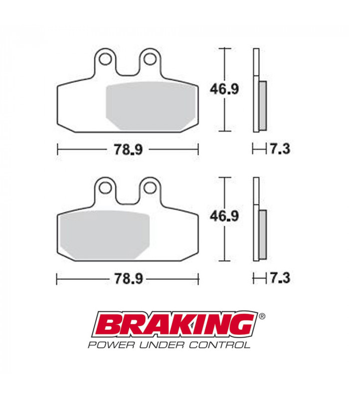 PASTILLAS FRENO SEMI METÁLICAS BRAKING 803SM1