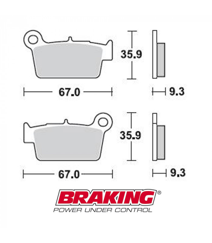 PASTILLAS FRENO OFF ROAD SEMI METÁLICAS BRAKING 890SM1