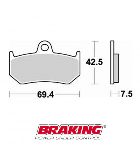 BRAKING 907SM1 SEMI METALLICS BRAKE PADS