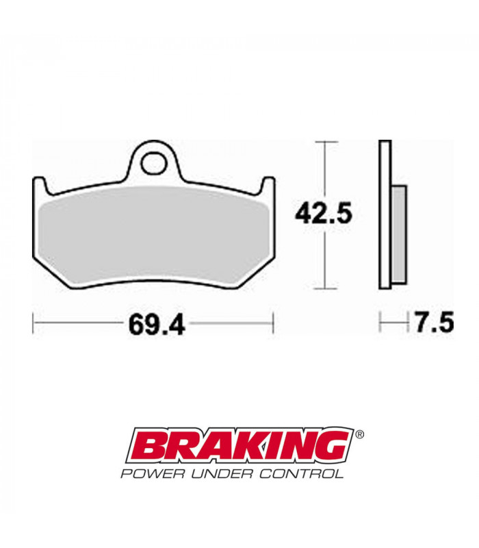 PASTILLAS FRENO SEMI METÁLICAS BRAKING 907SM1