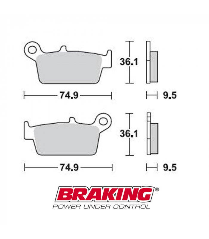PASTILLAS FRENO OFF ROAD SINTERIZADAS BRAKING 701CM46